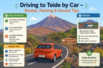 Driving to Teide by Car