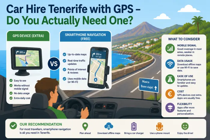 Car Hire Tenerife with GPS