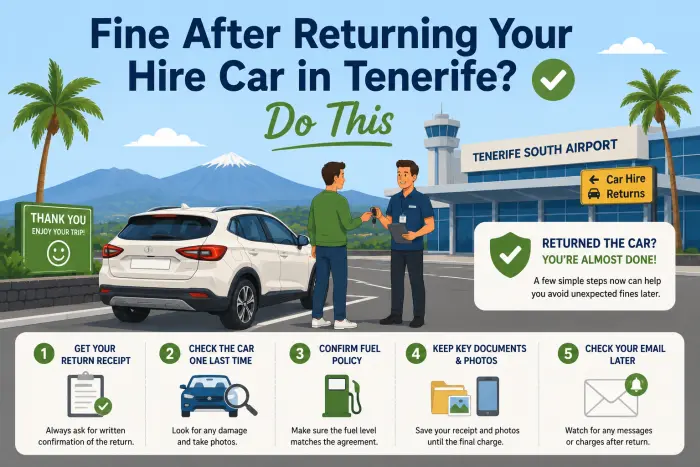 Fine After Returning Your Hire Car in Tenerife?
