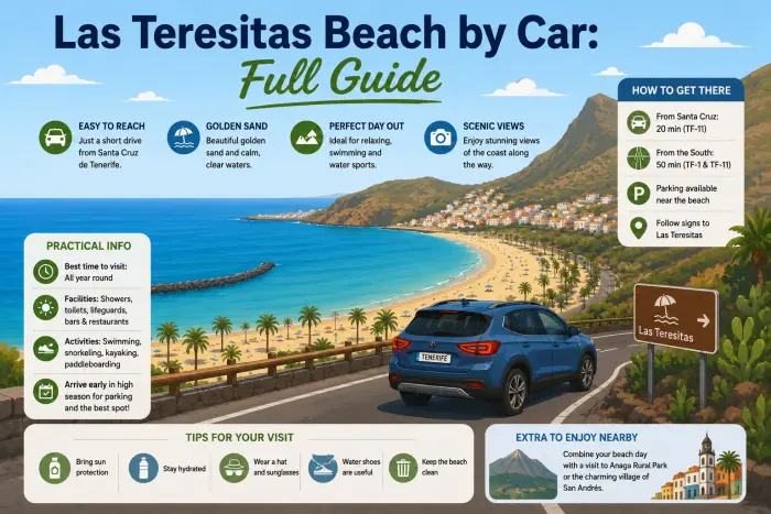 Las Teresitas Beach by Car