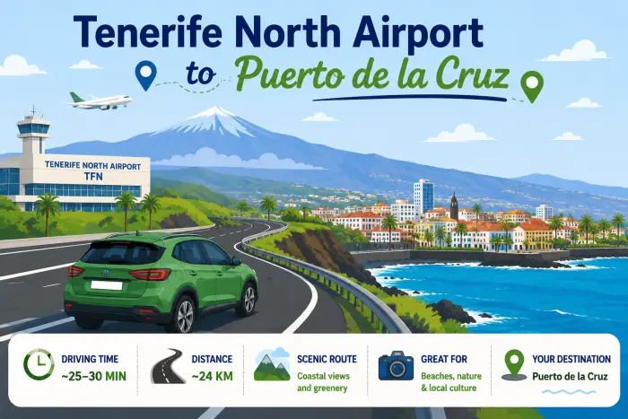 Tenerife North Airport to Puerto de la Cruz