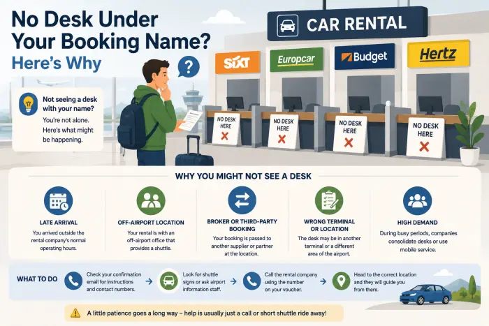 No Desk Under Your Booking Name