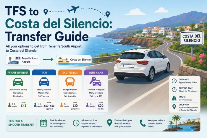 Tenerife South Airport to Costa del Silencio