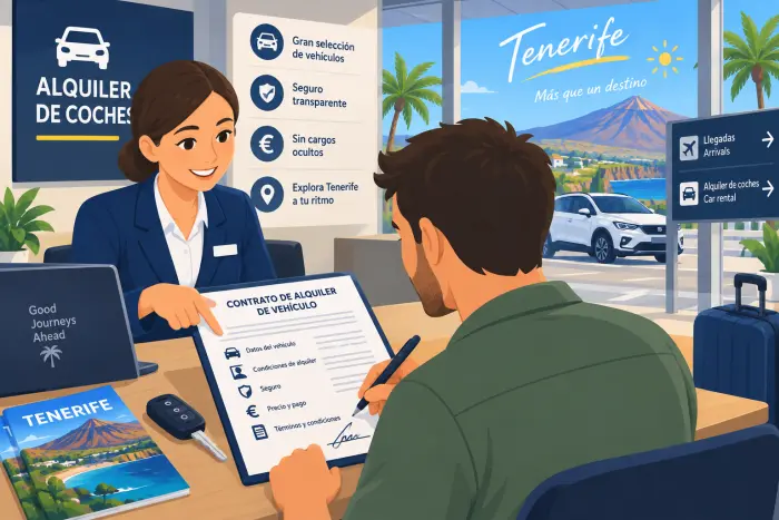 Signing a Spanish Car Hire Contract in Tenerife